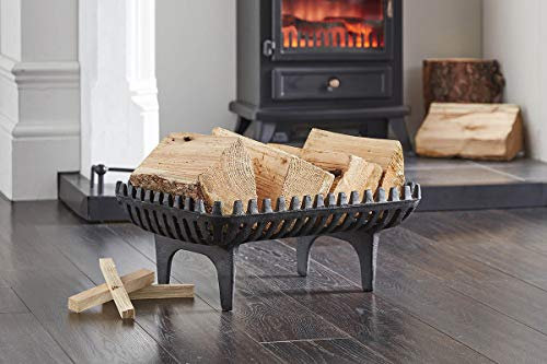 Vintage Decor ® Freestanding Indoors Outdoors Cast Iron Wood Log Coal Fireplace Grate Basket (18 inch)