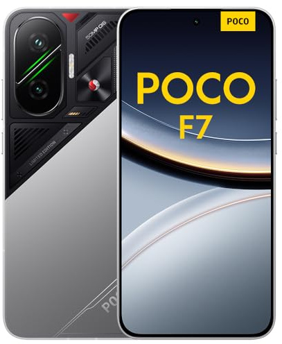 POCO F7 12+512 Silver (No Power Adapter Included) | Batterie 6500 mAh, appareil photo Sony de 50 MP avec OIS, écran AMOLED 6,83 1,5 K 120 Hz