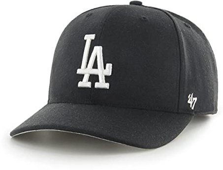 47 MLB Los Angeles Dodgers Cold Zone MVP DP Unisex-Baseballkappe, Verstellbar, Hochwertiges Design, White Logo, Black