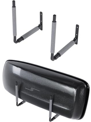Roof Box Adjustable Wall Bracket 33-57 cm BOX1 Grey for Storage of Garden Tools, Ski Equipment, Sports Gear, Surfboard, iSUP