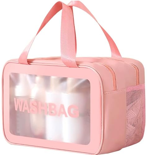 Q-WOOFF Sac de Voyage Sép. Sèche-Humide Grandes Capacités Homme-Femme (Rose, M)