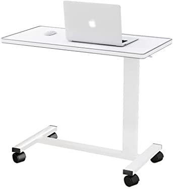 POCHY Betttische Höhenverstellbarer Überbett-Nachttisch mit Rädern, Verstellbarer Rollständer, Laptop, mobiler Schreibtisch, Wagen, Couchtisch für den Heimgebrauch luxuriös