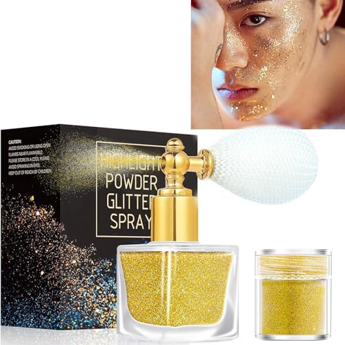 Spray Paillette Visage et Cheveux Corps pour Paillettes Maquillage,Glitter Spray Paillettes Visage pour Strass Maquillage Festival Vêtements Cosplay