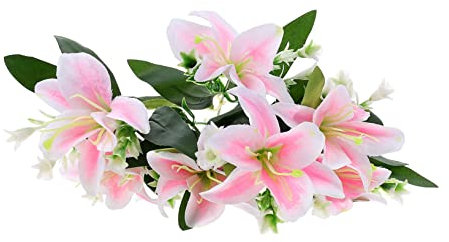 TOPPERFUN Künstliche Lilienblume Realistische Dekoration Für Hochzeiten Partys Und Zuhause Köpfe Sanftem Pflegeleicht Und Stilvoll Für -blumenarrangements