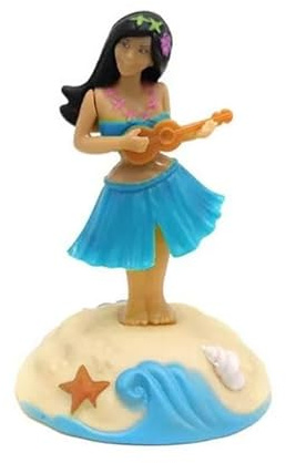 Juroicessry Solar Powered Dancing Figures Decoration - Solar Shaking Head Ornaments Hula Girl - Solar Powered Car Dashboard Interior Decoration Desktop Ornaments Shaking Head Figure Ornament