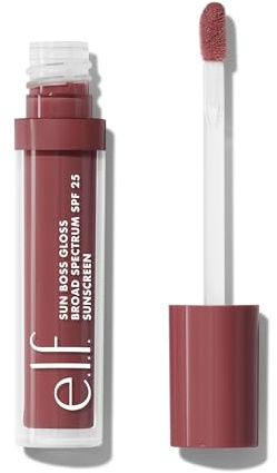 e.l.f. Sun Boss Gloss SPF 25, Pigmented Lip Gloss For A High-Shine Finish, Moisturising and Conditioning Formula, Vegan and Cruelty-Free, That's My Jam