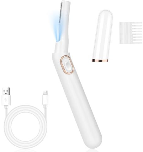 LOPHE Elektrorasierer Damen Augenbrauen, Augenbrauen Trimmer mit Kamm Tragbarer Mini Augenbrauen Gesichtsrasierer Trimmer für Gesicht, Kinn, Lippen