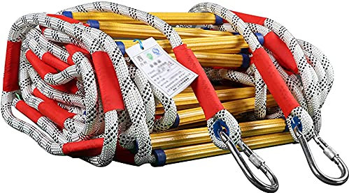 PNAJFUEL Seilzugleiter,Sicherheitsleiter Feuerleiter, Seilzugleiter,Sicherheitsleiter Feuerfeste Rettungsleitern, Schwere Sicherheitsleitern/20M(65.6Ft)