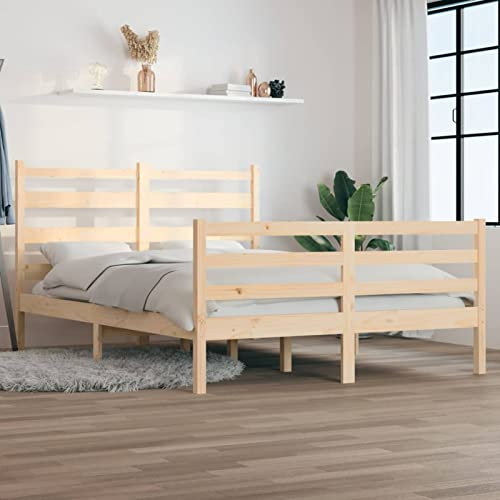 Buzaza Massivholzbett Bettgestell Bed Frame Bett Mit Bettkasten Hausbett Bett Massivholz Kiefer 160x200 cm - 3103723