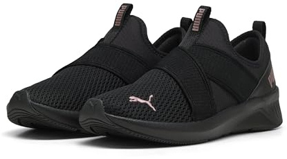 PUMA Chaussure de Running à Enfiler SOFTRIDE Harli Femme 38.5, Black Rose Gold Metallic