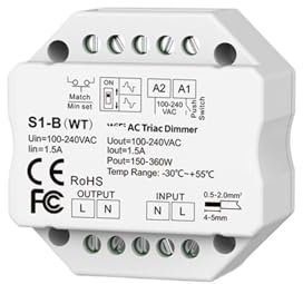 Dimmer LED triac AC110V 220V, telecomando a 4 zone(3 pcs-S1-B-WT)