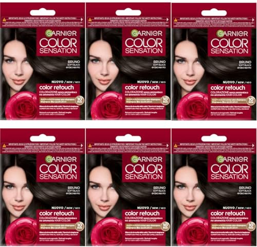 Garnier Color Sensation Retouch Retouch für das Haarwachstum ohne Ammoniak in nur 10 Minuten (braun, 6 Einheiten)