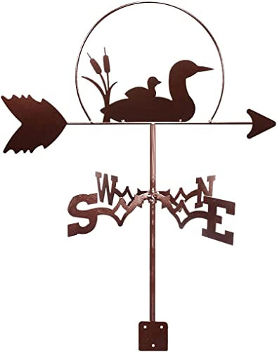 Wetterfahne aus Edelstahl für den Bauernhof, Windrichtungsanzeiger für Traktor, Zaun, Pferd, Windfahne, Wetterhahn, Dekoration, Hof, Dächer, Messwerkzeuge (Ente)