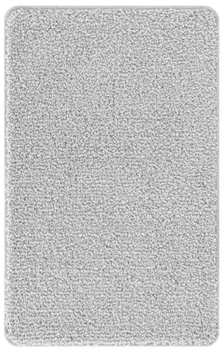 vidaXL rutschfeste Badmatte Grau 60 x 90 cm PP | Hält dich auf nassen Böden stabil, Ganz einfach zu reinigen für den Alltag, Schön und bequem unter den Füßen