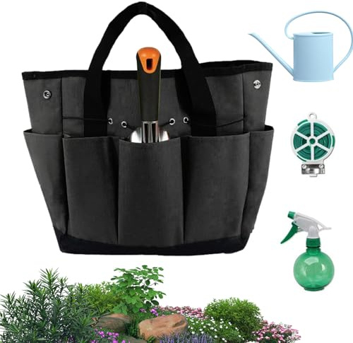 Sacs de jardin pour outils | Organisateur de sac fourre-tout de jardinage avec poches et poignée - Sac à outils de jardin en tissu Oxford pour sac à outils de jardinage d'intérieur et