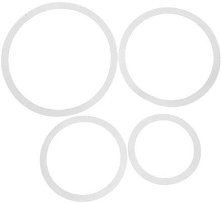 BESPORTBLE 4 Stück-pack Schlagzeugdämpfer für Snare Drum Weiße Dämpferringe aus PC Folie Tragbar und Einfache Installation Heim Schlagzeugzubehör