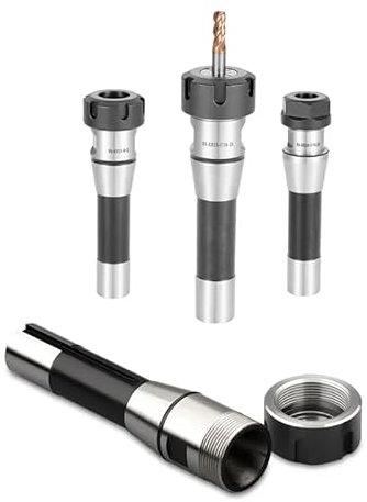 HXSMOZ 1pc R8 Spindle ER16 ER20 ER25 ER32 ER40 Collet Chuck A M UM Nut Tool Holder M12 Thread 7/16 Milling Machine Tool Holder Taper Shank(R8-ER16A-M12)
