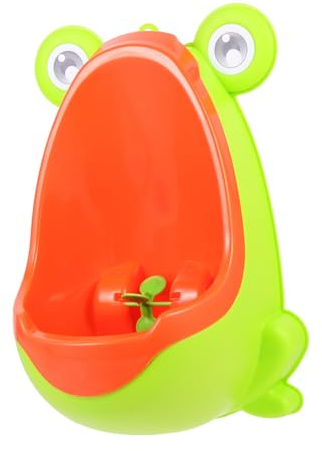 Vasino per Maschietti in Plastico, Design Cartoon, Verde Chiaro | Leggero, Separazione per Pulizia Facile, Può Stare a Terra o Appeso, per Ragazzo Ragazza Piccolo