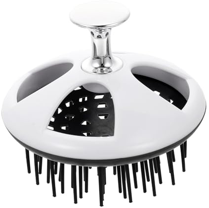 LALADEFIEE Kopfhautmassagegerät für Zuhause mit Sanfter Massage und Einfachem Transport Weiß aus Polypropylen und Tpee für Tägliche Kopfhautpflege und Haarreinigung
