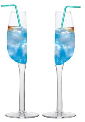 Genérico Copa de vino tinto - Copa de vino de tallo largo de 22,5 cm 140 ml | Elegante juego de 2 copas de vinos tinto semitransparentes, copas de para bodas, Navidad, festivales y restaurantes.