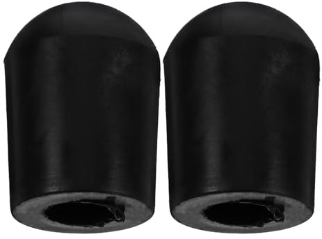 Kontrabass Endstiftstopper aus Gummi, Schwarz, 2 Stück | Cello Endpin und Bass Endstift, Rutschfeste Auflage, Leichte Ausführung, Dämpfende Wirkung