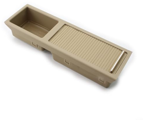 Bordfly Getränkehalter Für BMW 3Er E46 (1999-2005), Kunststoff Becherhalter Mittelkonsole Robust Formstabil Ersatzteil OEM 51168217929(Beige)