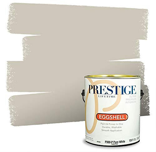 PRESTIGE Paints Interior Paint and Primer In One, 1-Gallon, Eggshell, Comparable Match of Benjamin Moore* Revere Pewter*