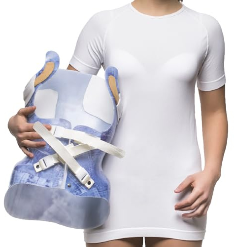 Ortho-T Maglietta Sottobusto, Maglia Intima per Busto o Corsetto Ortopedico Correttivo Antibatterica e Traspirante, Senza Cuciture su Fianchi e Spalle, Bianco, Taglia XS