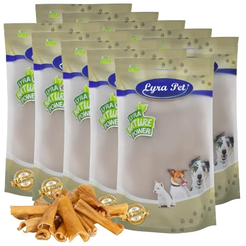 Lyra Pet® 10 kg Rinderkopfhaut Abschnitte 1-7 cm - Kausnack für Hunde | Naturbelassener Kauartikel vom Rind - Proteinreiches Leckerli - Harte & zähe Konsistenz- Fettarm & leicht verdaulich