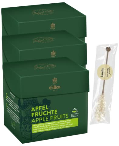 3er-Set TEA DIAMONDS Apfelfrüchte von Eilles mit Gourvita Moments Kandisstick