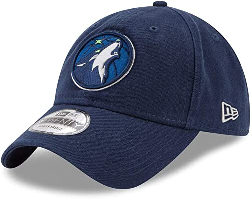 New Era NBA Core Classic 9TWENTY Adjustable Hat Cap One Size Fits All, Minnesota Timberwolves, One Size