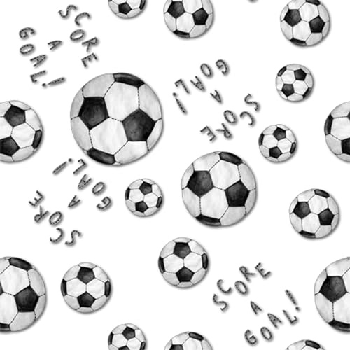 Servietten Papier 33x33cm 3-lagig 20 Stück - hochwertig & nachhaltig - Einweg Geburtstagsservietten - Papierservietten für Geburtstag Kindergeburtstag Gastronomie Fußballparty Sport Weiß Schwarz
