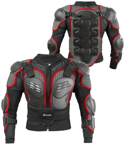 Kids Motorcycle Jakcet-Dirt Bike Gear,Youth Motocross Armor Suit,Back Chest Eblow Protection Snowing Skateboard MTB ATV