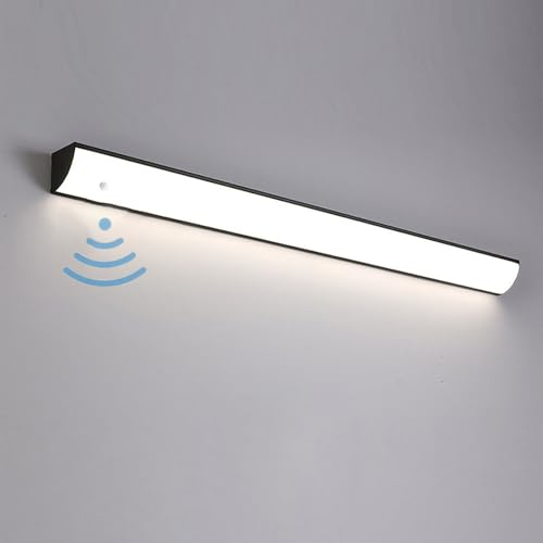 Lange Außenwandleuchten mit Bewegungsmelder LED Wandlampe Aussen Wasserdicht IP65 Außenlampe Acryl Wandleuchte Wand Schwarz Aussenlampe für Terasse Garden Korridor Balkon (200cm,Neutrales Licht)