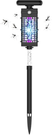 Destructeur de moustiques électrique, 5 V, piège à insectes solaire 2000 V, lampe anti-moustiques sans fil, lampe anti-insectes, allumage automatique, contrôle physique des moustiques pour jardin