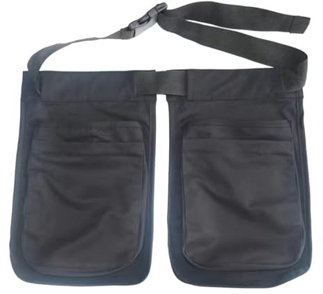 ZWTPGKRD Tablier professionnel pour jardiniers avec porte-outils renforcés, poches multiples, ceinture réglable, sac de ceinture pour restaurant, deux petits sacs, taille unique