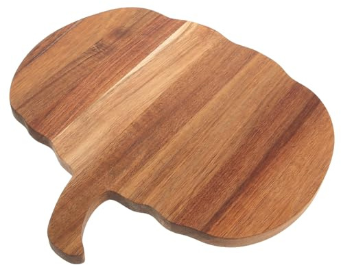 YARNOW Planche à Découper Bois Forme Citrouille Planchette Bois Charcuterie Épaisse Planche Cuisine pour Fruits Légumes Viande Résistante et Sécurisée