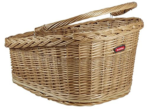 Klickfix Unisex – Erwachsene Hinterrad-Weidenkorb-2128053620 Hinterrad-Weidenkorb, schwarz, 47x37x26cm
