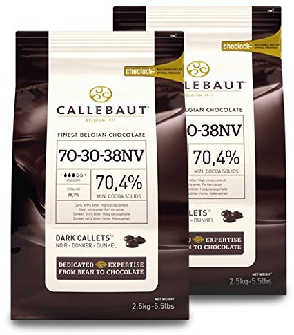 Saver Bundle Callebaut, 70% Dark Chocolate Chips (2 x 2.5kg Bundle)