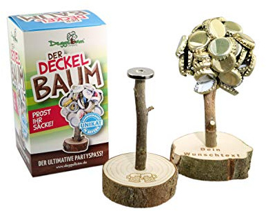 Der Deckelbaum -naturbelassen- / Magnetbaum/Personalisiert mit Deinem Wunschtext/Dein persönliches