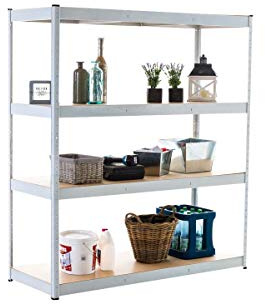CLP Lagerregal 160X180X60 cm I Böden Bis Je 350 KG Belastbar I Metall-Steckregal, Farbe:weiß