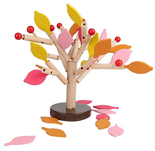 Holz bausteine ​​Baum Set DIY Puzzle 3D Holz montiert Spielzeug Fliesen Spiel für Kinder Kinder männer Vorschule und mädchen früh Lernen lernspielzeug Home(Gelbes Blatt)