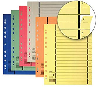 ELBA Trennblätter mit Perforation, DIN A4 Überbreite, orange, Sie erhalten 1 Stück á 100 Blatt