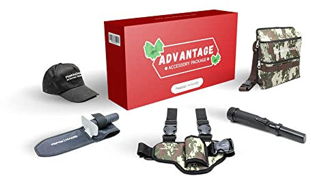 Nokta Makro Vorteilspaket – Pulsedive Pinpointer, Premium-Edelstahlbagger, Pinpointer-Holster, Findetasche, schwarze Kappe