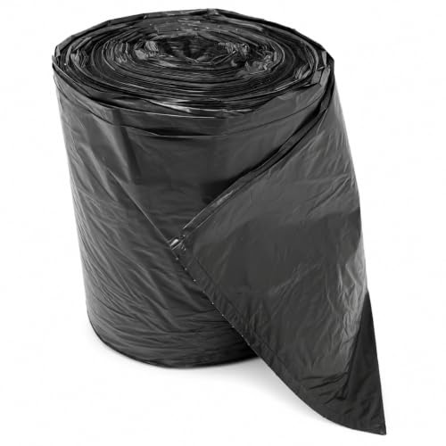 HTUK 110L Recycled Tie-Top Refuse Sacks – Extra Strong Black Bin Bags, Heavy Duty, Leak Resistant, Large Capacity, 90 Pack