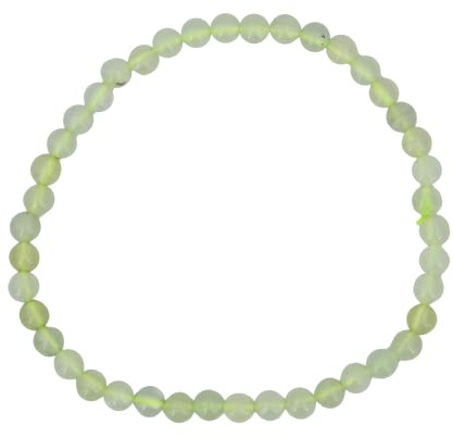 Taddart Minerals – Grünes Armband aus dem natürlichen Edelstein Serpentin mit 4 mm Kugeln auf elastischem Nylonfaden aufgezogen – handgefertigt