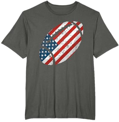 Vintage American Football Jersey USA American Flag T-Shirt