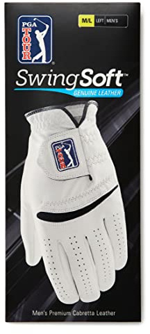 PGA Tour Lederhandschuh für Herren, Links, Hellweiß, S