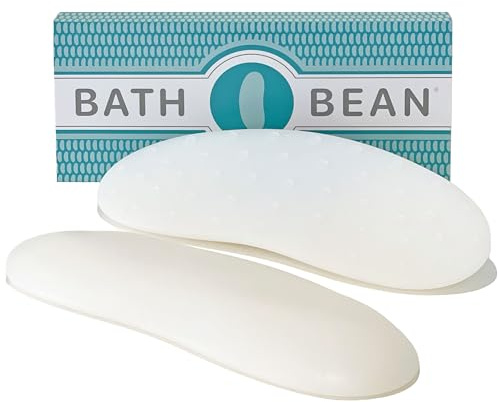 Bath Bean Anti Slip Bath Support – Stop Sliding in Bath – Silicone Body Stopper for Soaking Tubs – 44 Suction Cups – Luxury Bath Accessory – Dishwasher Safe