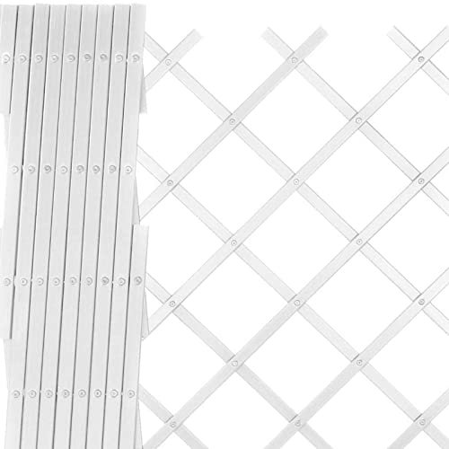 La zappa Enrejado extensible para plantas trepadoras de PVC blanco (1 x 4 m)